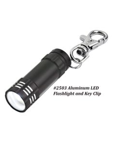 Aluminum LED Flashlight-Key Clip - HIAB