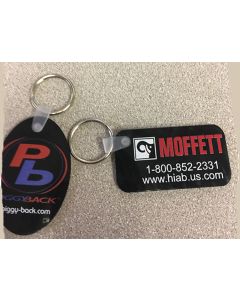 Black Vinyl Keytag - Full color PiggyBack logo
